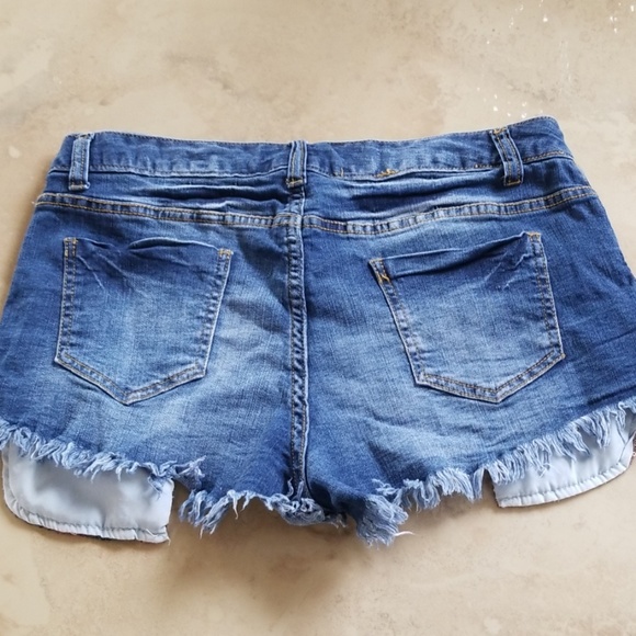 Denim Sequin Shorts - Picture 3 of 3